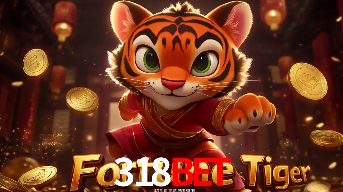 O carismático mascote do jogo de slot Fortune Tiger, um tigre fofo em pose de artes marciais, pronto para trazer sorte e multiplicadores de ganhos no cassino online 318BET.